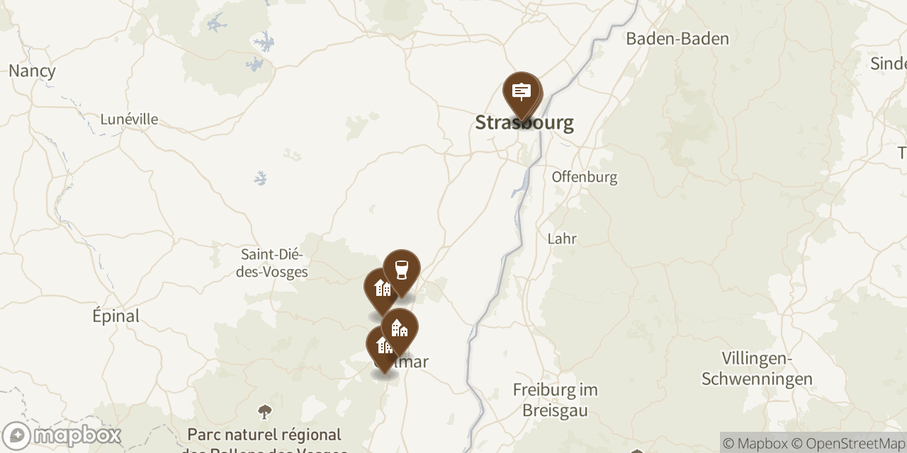 Map of 7 locations