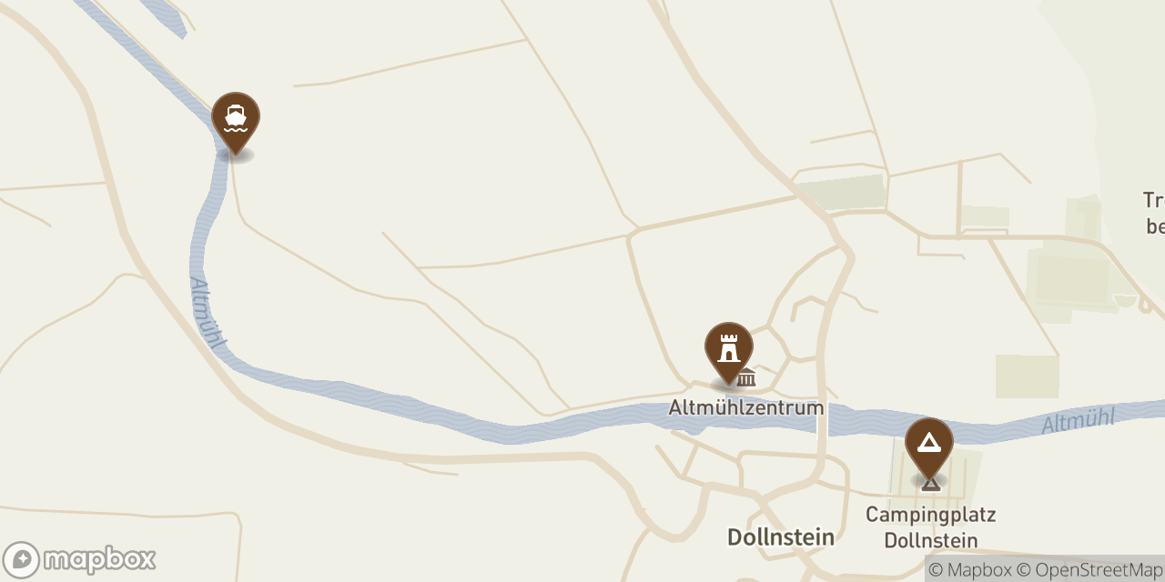 Map showing 3 locations