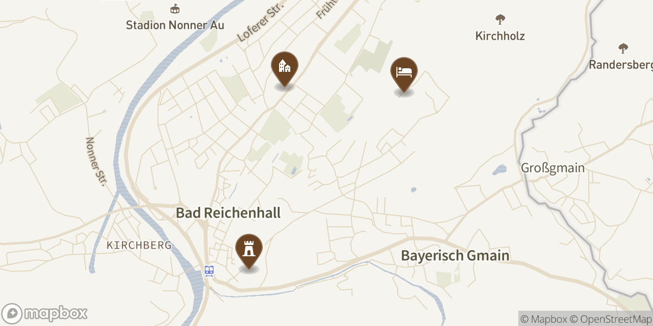 Map showing 3 locations