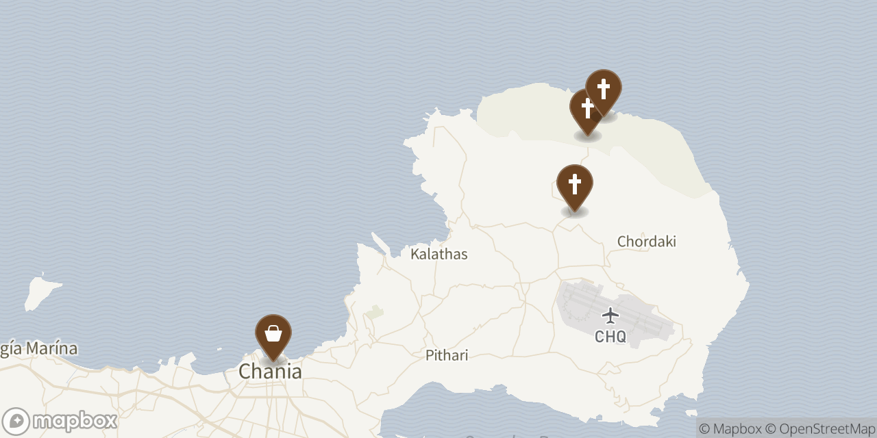 Map showing 4 locations