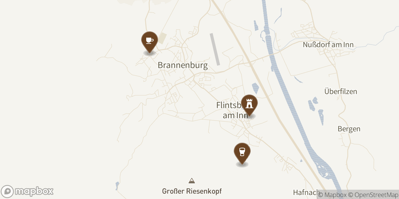 Map showing 3 locations