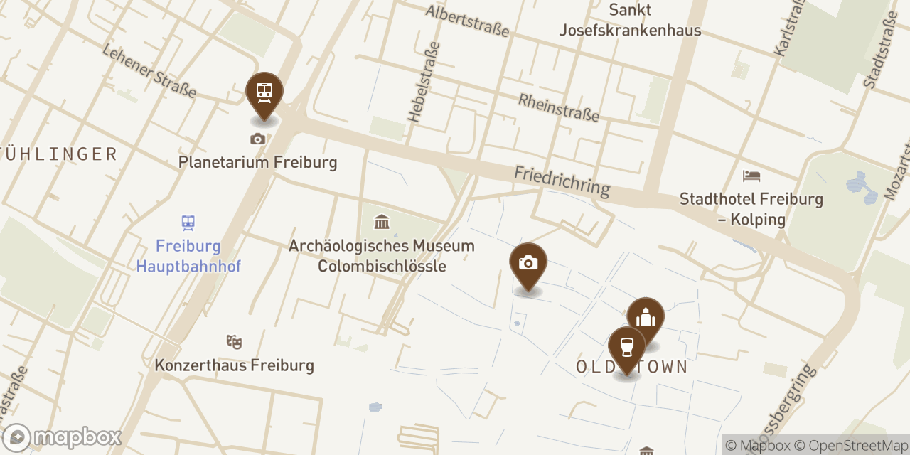 map of Freiburg Christmas Markets & Black Forest Adventure