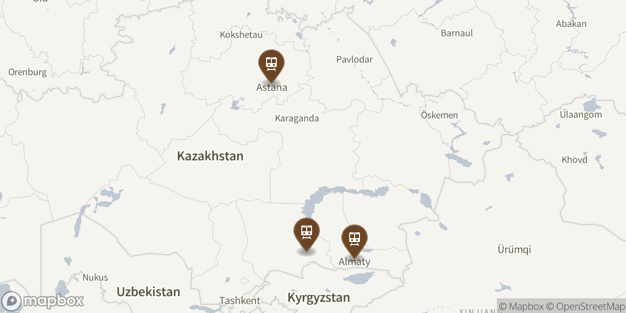 Map of 3 locations