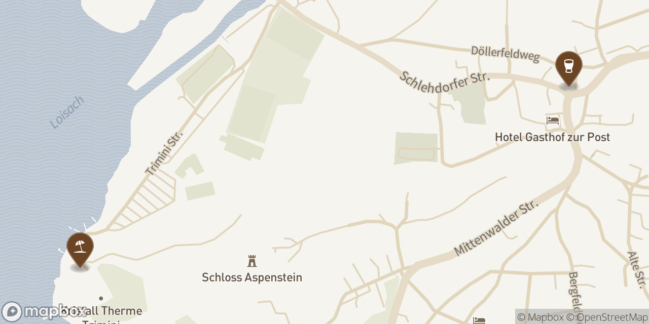 Map showing 2 locations