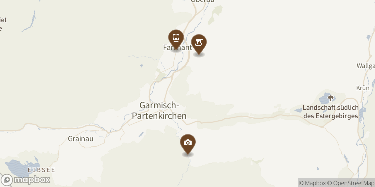 Map showing 3 locations