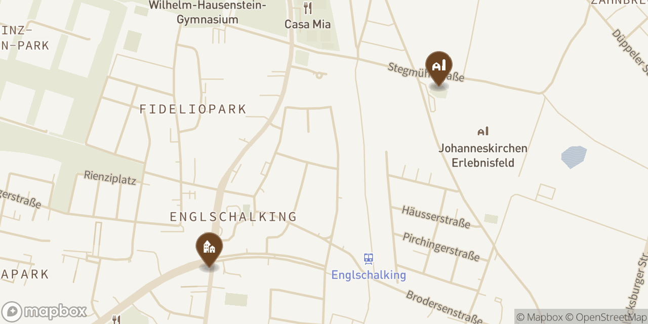 Map showing 2 locations