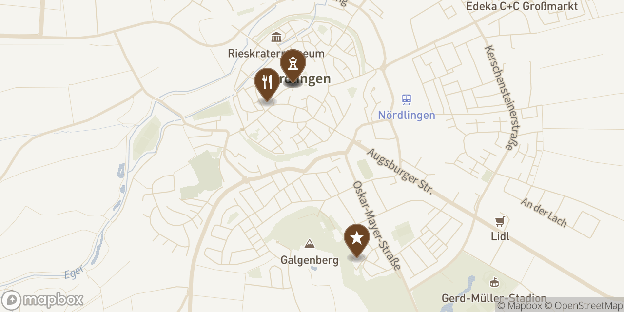 Map of 5 locations