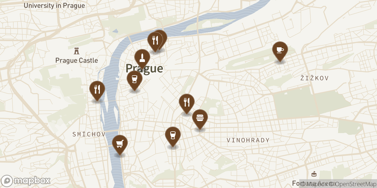 Map of 10 locations