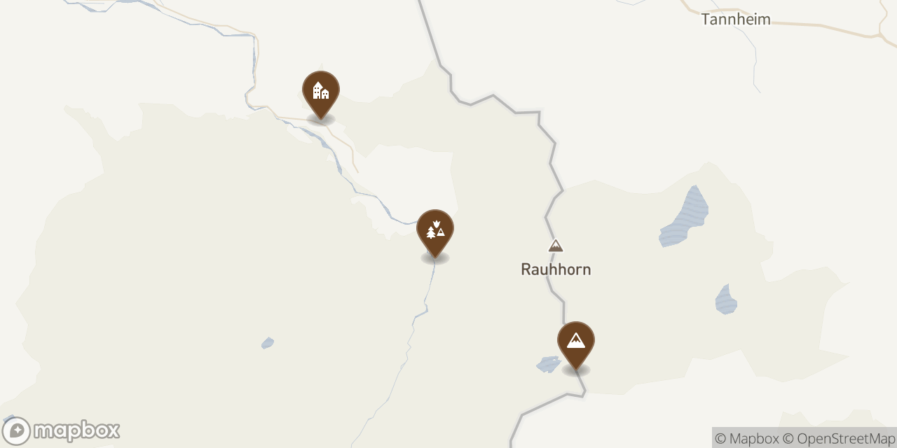 Map showing 3 locations