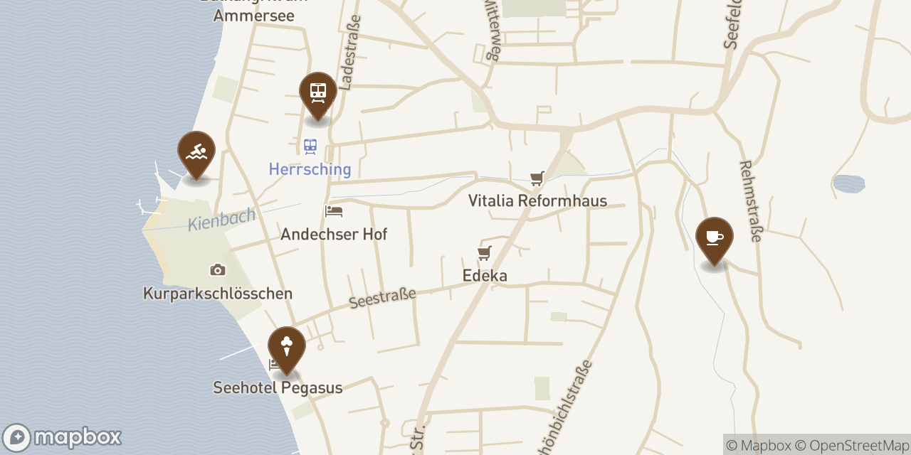 Map showing 4 locations