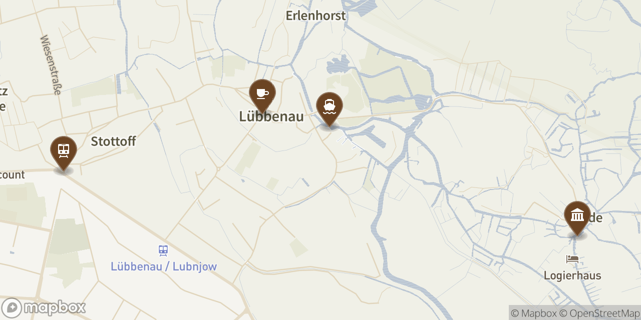 Map showing 4 locations