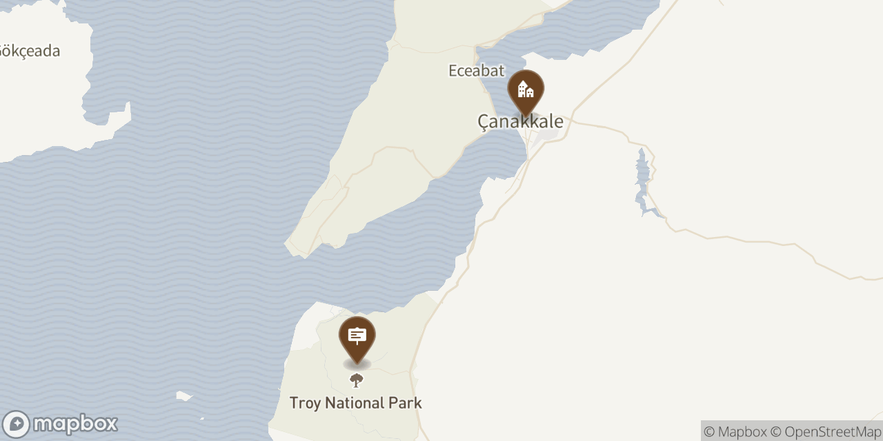 Map showing 2 locations