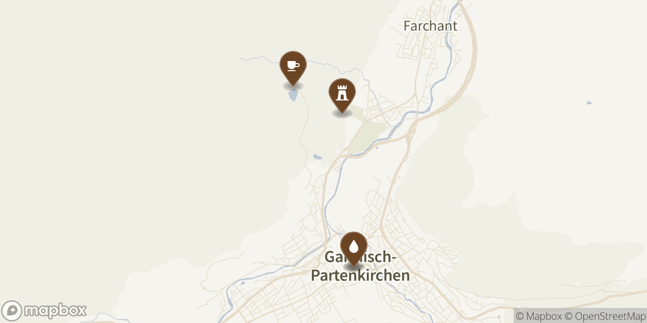 Map showing 4 locations