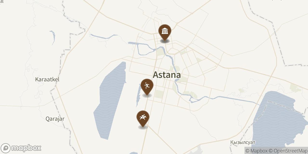 Map showing 4 locations