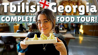 Georgian STREET FOOD TOUR! Amazing Dumplings & World's Cheesiest Bread (First Time in Tbilisi)